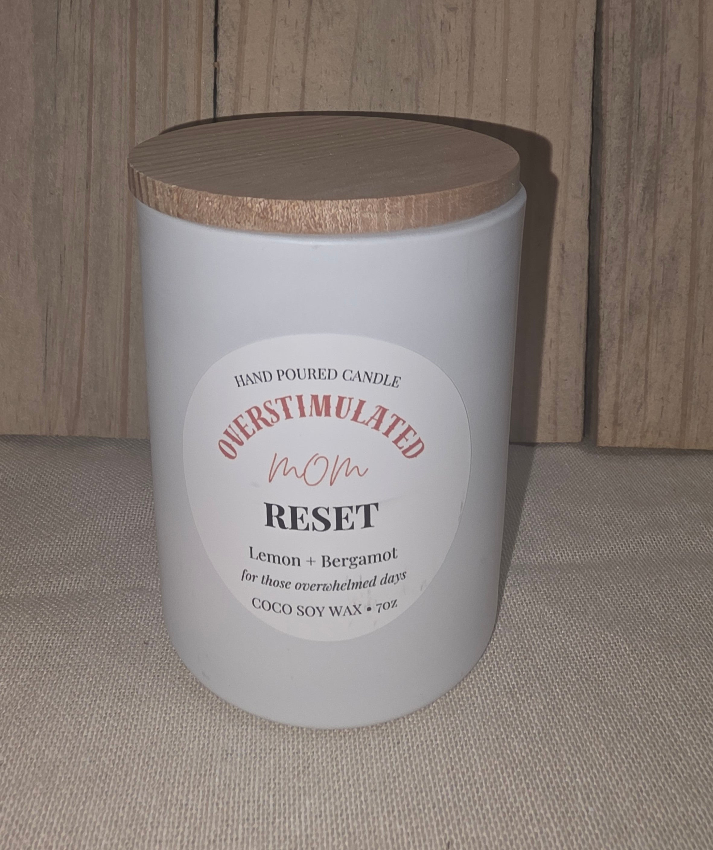 Hand Poured Coco Soy Wax Candle with Wood Wick